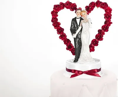 Brautpaar Tortenfigur Hochzeit - 12cm Cake Topper Kunstharz