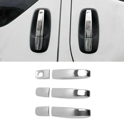 Image de Couverture de poignée de porte pour Renault Trafic 2001-2014 en Acier chromé