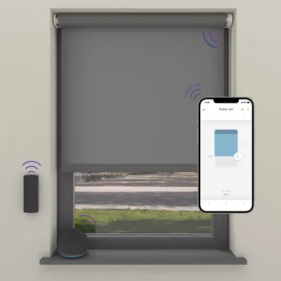 Produktbild von Cocoon Home Elektrisches Rollo 150x190 - Lichtdurchlässig - Smart - Anthrazit