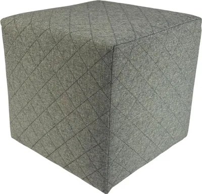 Produktbild von SAWANA-Hocker 40x40 cm quadratisch gesteppt – eleganter Sitzhocker oder Fußhocker – Hellgrau