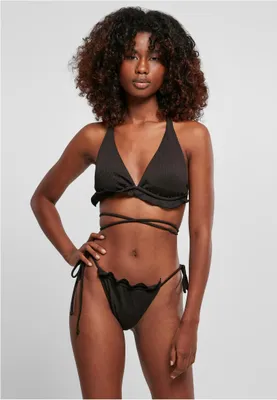 Image de Urban Classics Ladies Rib Babylock Triangle Bikini noir - XL