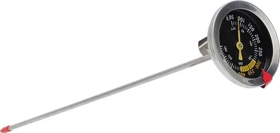 Image de Thermomètre à bonbons Thermomètre à friture en acier inoxydable Thermomètre de cuisson de viande pour dinde BBQ Grill Cadran de 2,1 pouces Sonde de 11,81 pouces