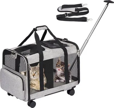 Immagine prodotto di Borsa trasportino per cani Famanu, design 2-in-1 con divisorio