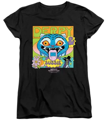 Produktbild von K-Pop Demon Hunters - T-Shirt für Damen, Anliegend TV42899 (XXL) (Schwarz)