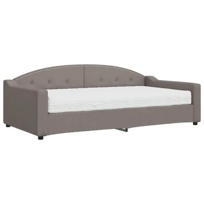 Immagine prodotto di vidaXL Divano letto con materasso Taupe 100x200 cm Tessuto