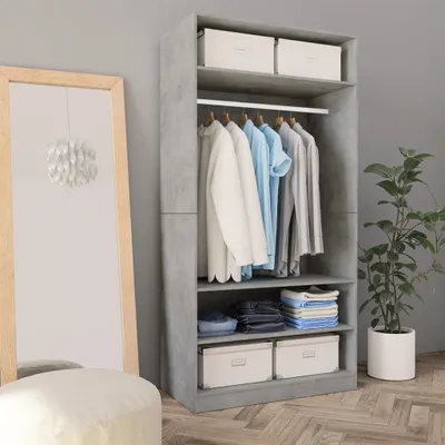 Obrázok produktu pre vidaXL Šatníková skriňa betónová sivá 100x50x200 cm odvodený výrobok z dreva