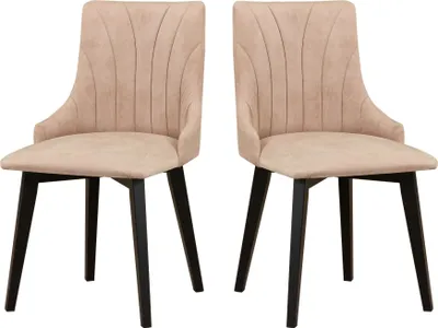 Produktbild von Esszimmerstuhl 2 x "MONTI 5", schwarz, zetta 291, Nähte: Muschel