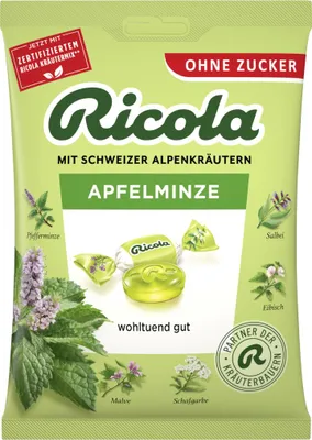 Image de Ricola o.Z. Bonbons à la menthe à la pomme 75 g