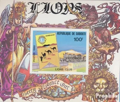 Produktbild von Briefmarken Dschibuti 1980 Mi Block14B (kompl.Ausg.) postfrisch Rotary und Lions International