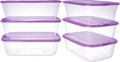 Produktbild von Kühlboxen mit Deckel, 1,3 L x 6, Essensdosen, magnetisch widerstandsfähig, Erwachsenenlunchbox, Kühlschrankdosen für kalte Speisen, Gefrierschalen, leichte Speiseboxen