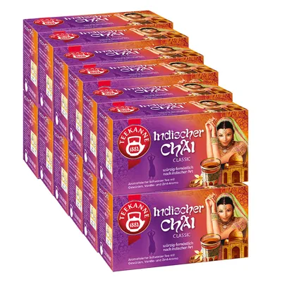 Productafbeelding van Teekanne Indischer Chai Classic, kruidige, oosterse thee, 40g, verpakking met 12 theezakjes