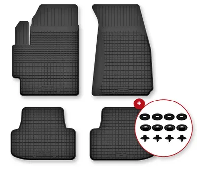 Zdjęcie produktu dla Dywaniki gumowe do Subaru Forester IV 2013- (SUV) – 4 szt., czarne, dobierane – Wielganizator Semi-Universal