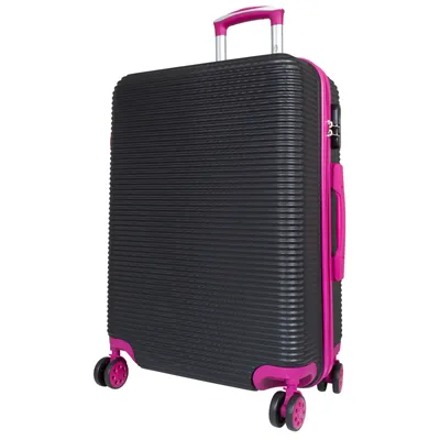 Produktbild von Hartschalenkoffer Santorin 66cm Reisekoffer Größe M 4 Rollen Trolley ABS schwarz-pink
