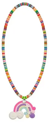 Produktbild von Kinder Regenbogen Halskette mit Lollipop-Anhänger, 2er-Set