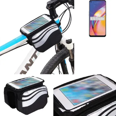 Produktbild von K-S-Trade Rahmentasche Fahrrad-Halterung kompatibel mit Oppo A94 Rahmenhalterung Fahrrad Handyhalterung Fahrradtasche Handy Smartphone Halterung Bike