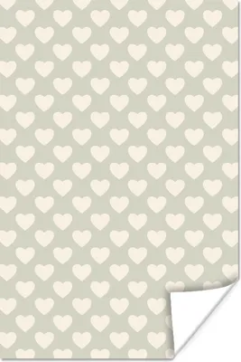 Produktbild von MuchoWow® Poster Herz - Einfach - Muster 120x180 cm - Kunstposter