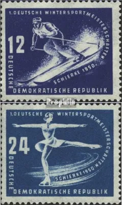 Produktbild von Briefmarken DDR 1950 Mi 246-247 (kompl.Ausg.) gestempelt Erste Wintersportmeisterschaften der DDR