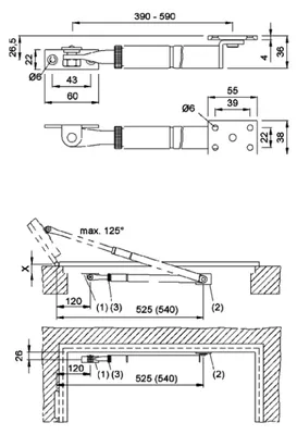 Produktbild von WOELM KWS 1017.06 Türfeststeller mit Feststellfunktion aus Stahl, bis 100 kg