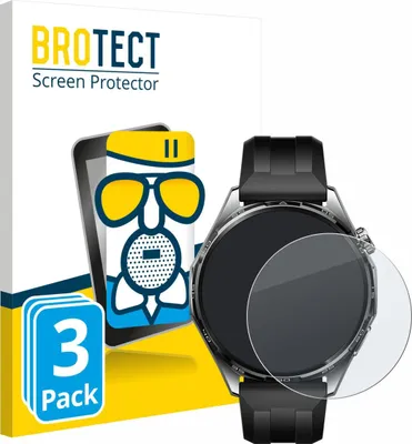 Produktbild von 3x BROTECT Entspiegelungs Schutzglas für Huawei Watch GT 6 (46 mm) Schutzfolie Panzer Folie Glas Display Schutz matt