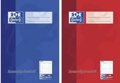 Produktbild von 10x Oxford 100057950 Hausaufgabenheft A5 48 Blatt sortiert