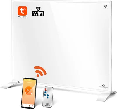 Produktbild von KESSER® Infrarotheizung Energiesparend Infrarot 2in1 Standgerät & Wandmontage Elektroheizung mit Fernbedienung Thermostat & App-Steuerung Timer Elektrisch Heizpaneel Heizung Konvektor Standfüße