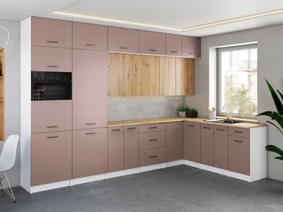 Obrázek produktu pro Rohová kuchyňská linka WERIA 330x210cm Kobe + dub artisan