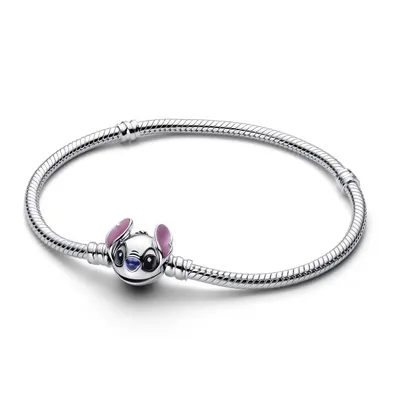 Produktbild von PANDORA Disney Stitch Schlangen-Gliederarmband aus Sterling-Silber, aus der Disn