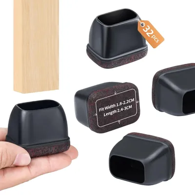 Produktbild von Omgoods – Set mit 32 Silikon-Stuhlfuß-Schutzhüllen mit Filz