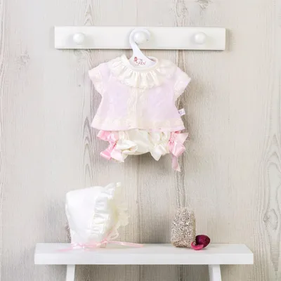 Produktbild von Asi Puppenkleidung Set - Bluse, Shorts und Mütze - Babyrosa - Puppenoutfit