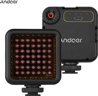 A product shot of a small infrared light for cameras, with the brand logo visible.