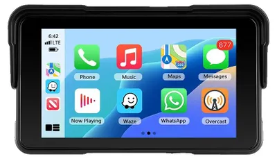 Zdjęcie produktu dla Inteligentny odtwarzacz, bezprzewodowe Carplay, wodoszczelność IP68, ekran 5 cali