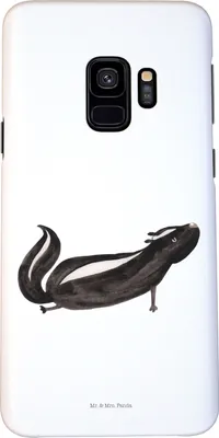 Produktbild von Mr. & Mrs. Panda Samsung Galaxy S9 Handyhülle Stinktier Yoga - Weiß - Geschenk, Liebe, Namaste, Cover, Hülle, Raubtier, Handycover, Handy Schutzhülle, Lebe