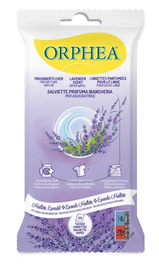 Produktbild von Orphea Trocknertücher für den Wäschetrockner Lavendel-Maillette - 20 Tücher mit antistatischer Wirkung