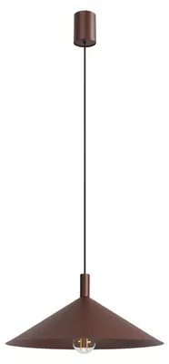 Image de Suspension NOX 40 marron 1xE27 15W acier 135x40x40cm Sollux Lighting