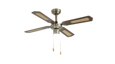 Obrázok produktu pre Stropný ventilátor v antickom bronzovom vyhotovení s osvetlením, 107 cm, 42 W