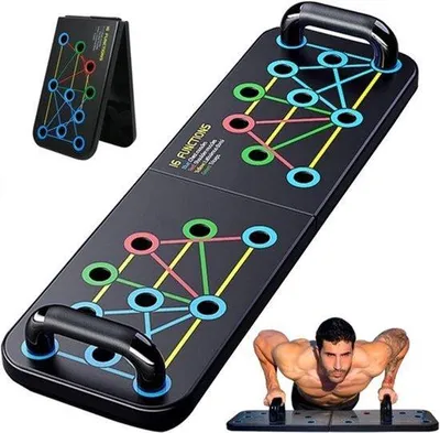 Produktbild von Push-up Handles Push-up Board, faltbarer portabler Push-up Standard, multifunktionales Fitness-Rack für komplettes Bodytraining und effektive Push-ups