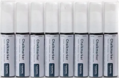 Zdjęcie produktu dla EUROPEL 356501 Marker kredowy EUROPEL 15 mm, pudełko 8 sztuk, biały