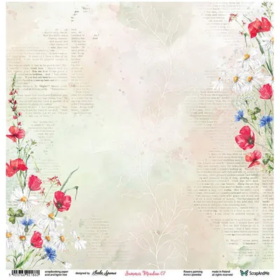 Zdjęcie produktu dla Papier do scrapbookingu 30x30 - ScrapAndMe - Summer Meadow 07/08