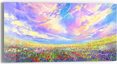 Produktbild von DEQORI Glasbild Echtglas 60x30 cm 'Himmelsfarbenspiel' Wandbild Bild modern Deko