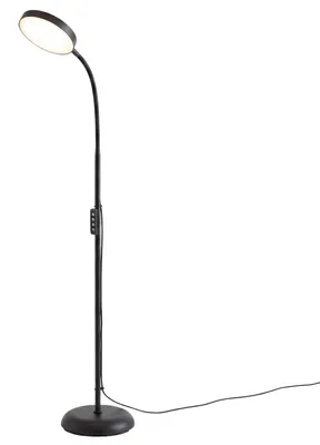 Produktbild von Dimmbare LED-Stehleuchte 360 ​​Grad drehbar für Wohnzimmer | Schwarz | 22x22x170 cm