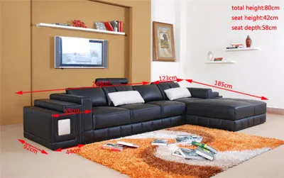 Produktbild von Ecksofa Leder Sofa Couch Polster Eck Sitz Wohnlandschaft Garnitur L-Form Sofas