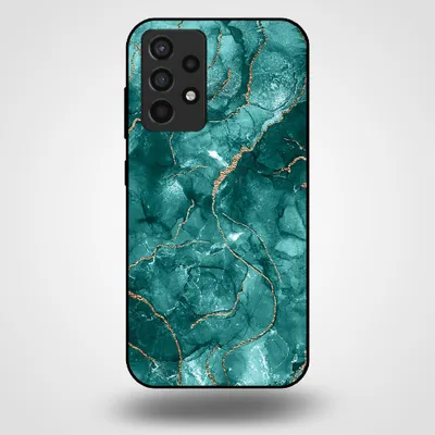 Image de Smartphonica Coque pour Samsung Galaxy A52 5G avec impression marbre - Coque arrière en TPU avec impression marbre - Vert doré