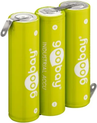 Zdjęcie produktu dla Goobay 55652 3x AA (Mignon) - 2100 mAh, zielony - przylutowany znacznik (Z), akumulator niklowo-wodorkowy (NiMH), 3,6 V