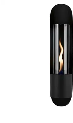 Obrázek produktu pro cykloplamen nástěnný černý bezpečný nástěnný krb s vířícím plamenem tenderflame 16,6x81x17,5cm