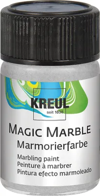 Produktbild von KREUL Marmorierfarbe "Magic Marble" silber 20 ml im Glas