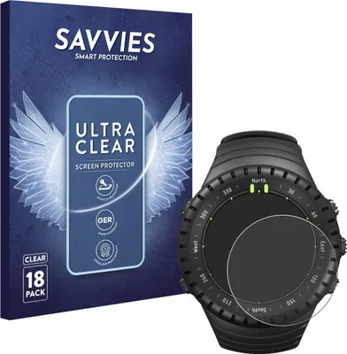 Produktbild von 18x Für Suunto Core All Black Schutzfolie Savvies Displayschutz Display Schutz Folie Klar Transparent