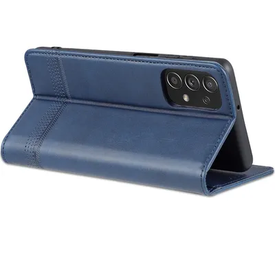 Produktbild von Galaxy A23 Leder Hülle, Klapphüllen Brieftasche Magnetverschluss Ständer Schutzhülle für Samsung Galaxy A23 5G Blau