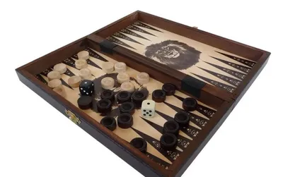 Produktbild von Teilen Schach Backgammon Dame Schachspiel SET Schachbrett 27 x 27 cm  Holz Neu