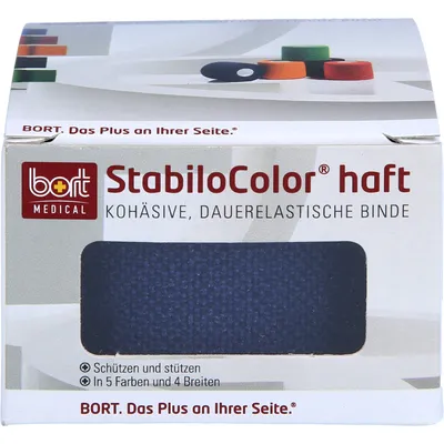 Produktbild von BORT StabiloColor haft kohösive, dauerelastische Binde 4 cm blau, 1 St. Binde