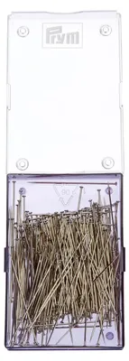 Produktbild von Stecknadeln, 0,50 x 30mm, silberfarbig, 15g, Karte mit Dose